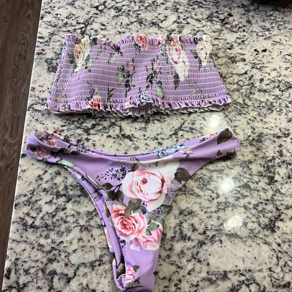 Zaful Floral Thong Bikini